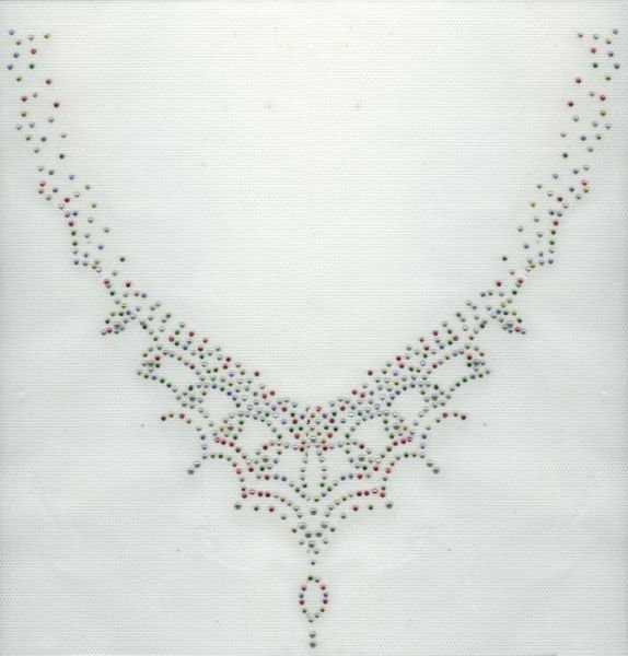 COLAR DE PADRÃO RHINESTONE MULTICOLOR