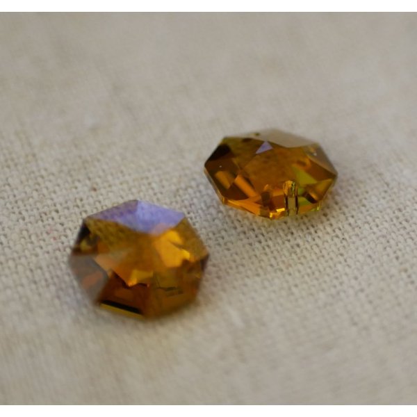 Conector Swarovski Topaz 14mm Octagono de Cristal