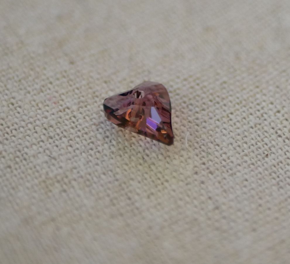 Pingente Coração Swarovski selvagem 12 mm Crystal Antique Pink