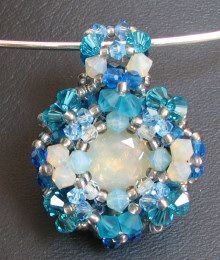 Pendentif et collier Andros Sand Aqua