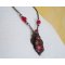 Fuchsia Jasper Pingente em patina print