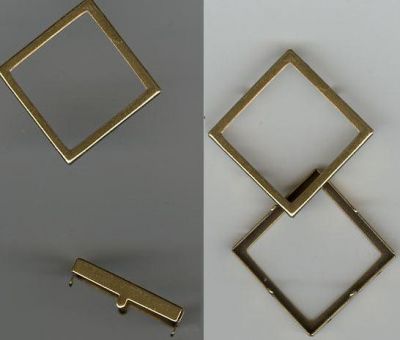 Cenário quadrado escavado de 20mm folheado a ouro