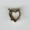Ajuste do coração 11x10mm ouro antigo