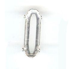 Prata Marquise Crimp 15x5 mm