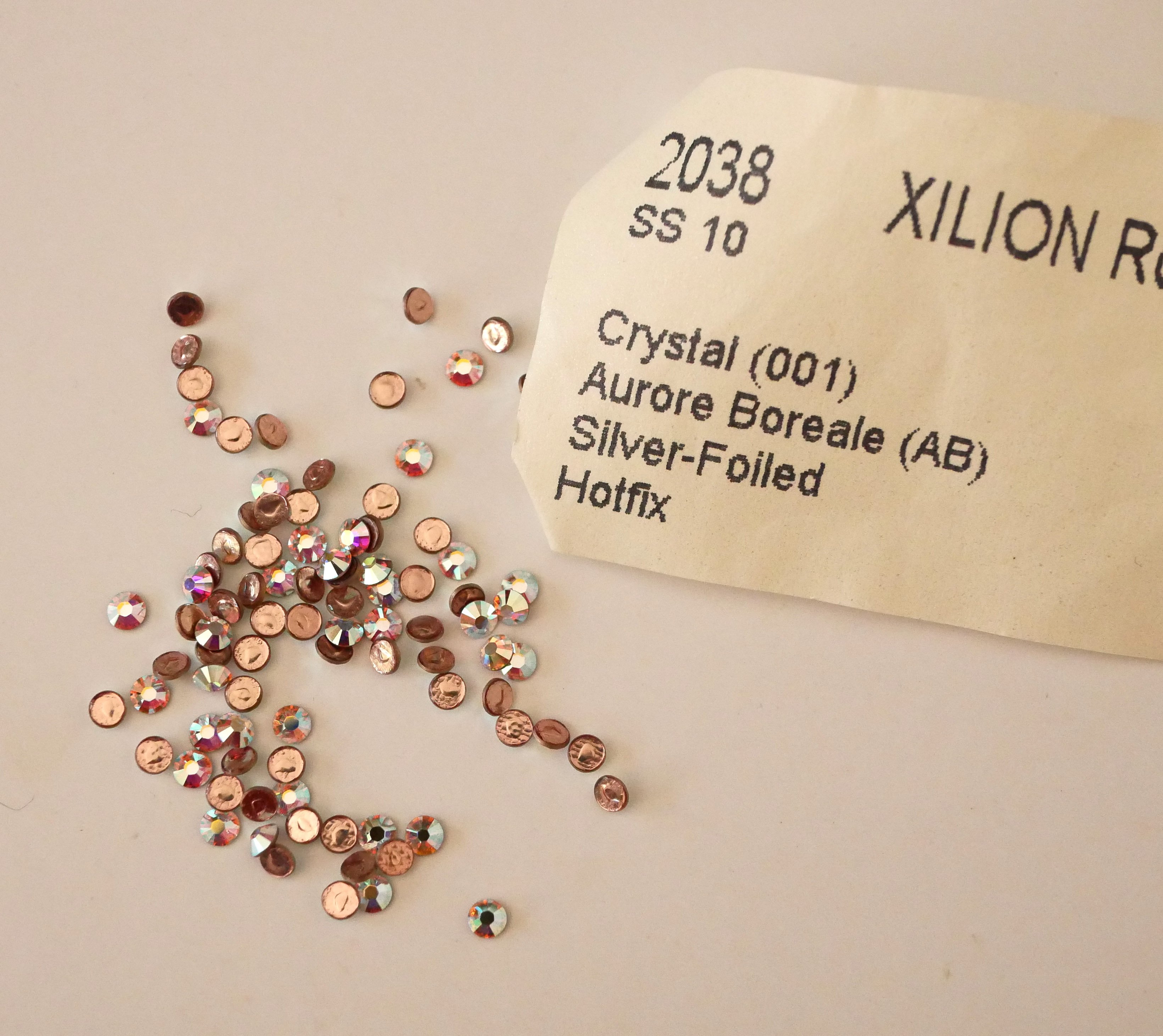 Strass SS10 Crystal ab hotfix x 12