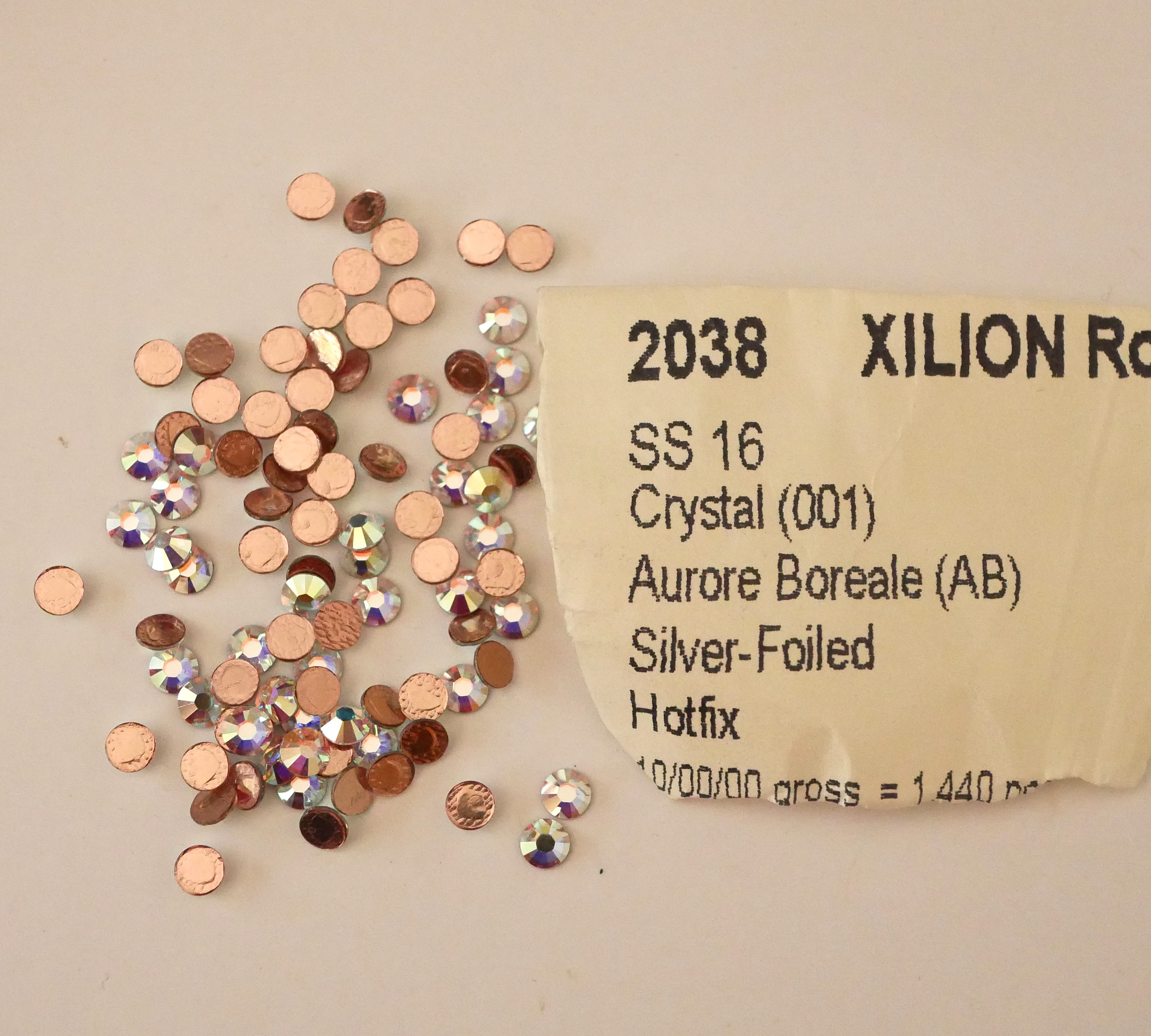 Strass SS16 cristal ab hotfix x12