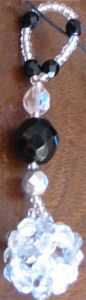 Kit de Pingente de Bolas Preto e Prateado
