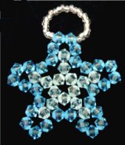 Kit de lâmpadas suspensas Crystal Star Aqua Blue