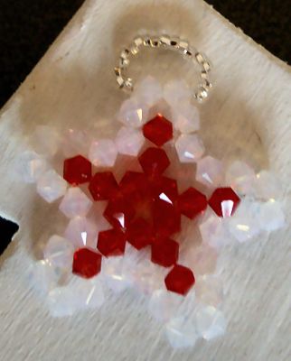 Pingente kit Star vermelho e branco