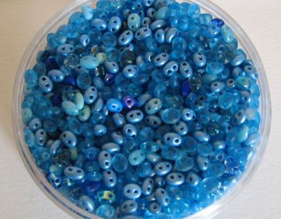 Contas gémeas Misturar azul turquesa x 10 gr