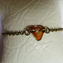 Bracelete de corrente de bronze fino Triângulo 