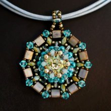 Pingente colar Twina Turquoise verde