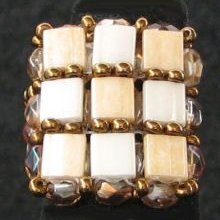 Kit de anéis quadrados Tila Beige