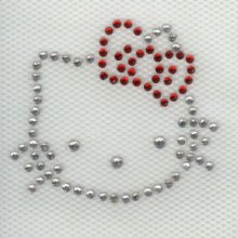 CABEÇA DE GATO DE PADRÃO RHINESTONE