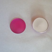 Cabochon Luna Fúcsia rosa suave diâmetro 18mm