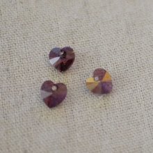 Swarovski Crystal Heart Pendant 11 mm Sombra Lilás de Cristal