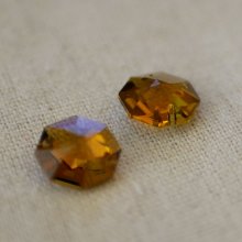 Conector Swarovski Topaz 14mm Octagono de Cristal