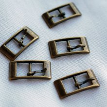 Fivelas antigas de bronze para bracelete estilo cinto 8mm x 5